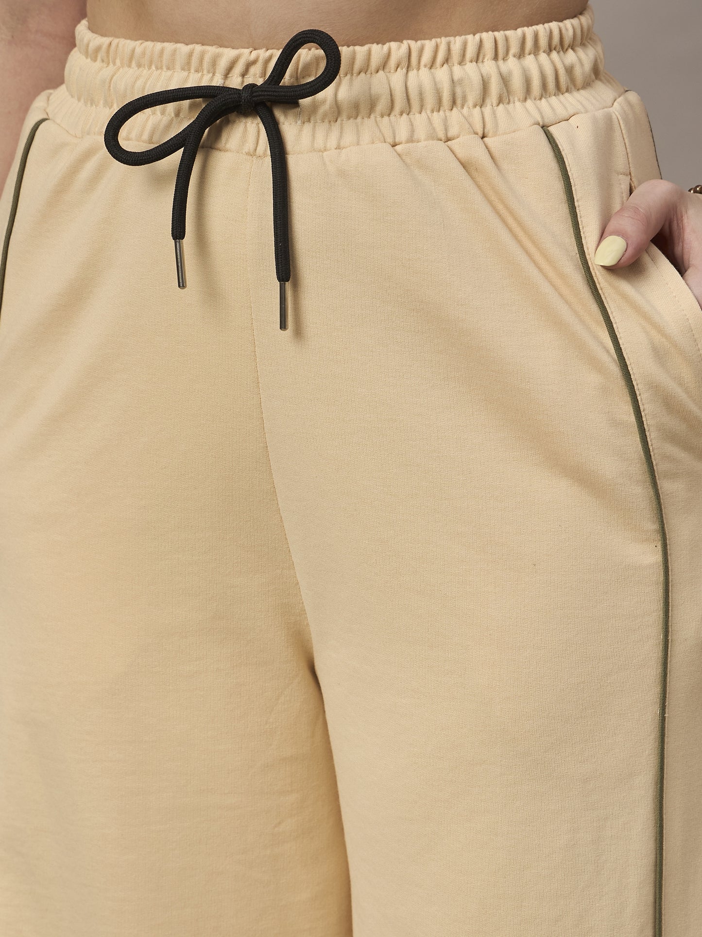 Women Beige Trackpants