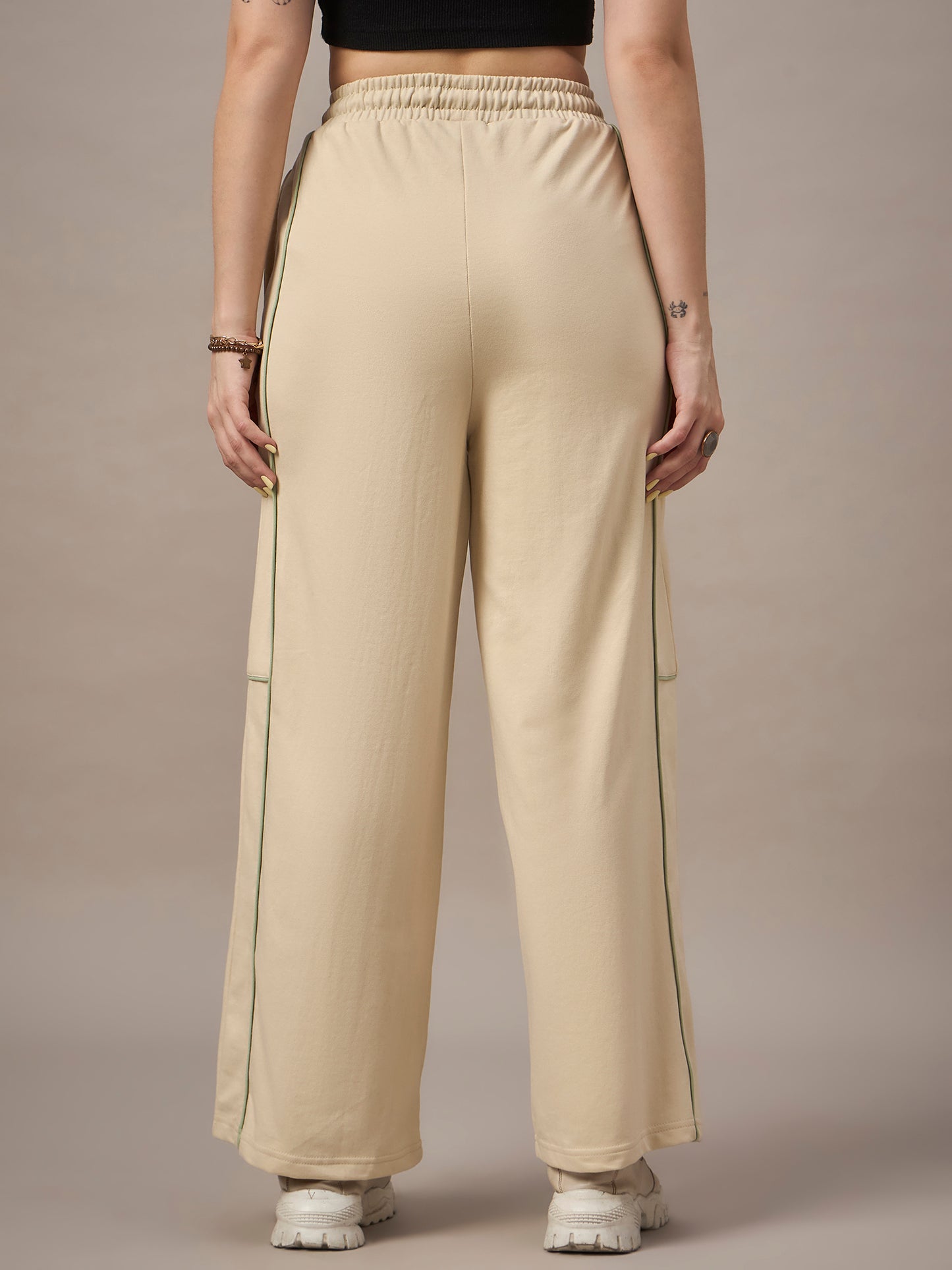 Women Beige Trackpants