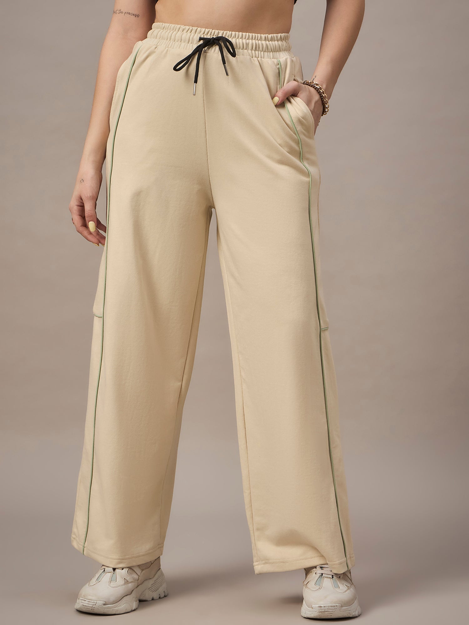 Women  Beige Trackpants