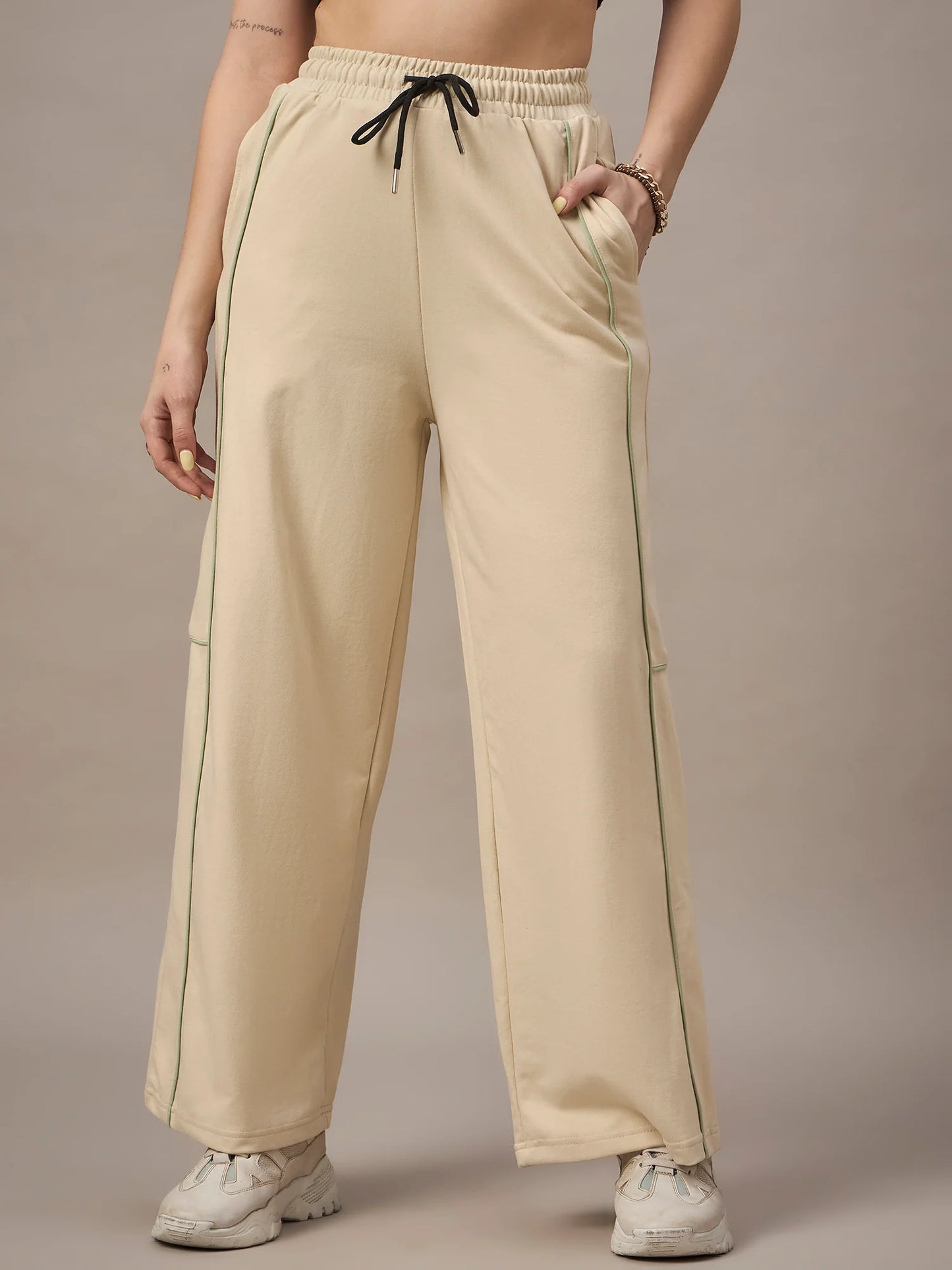 Women Dark Beige Trackpants