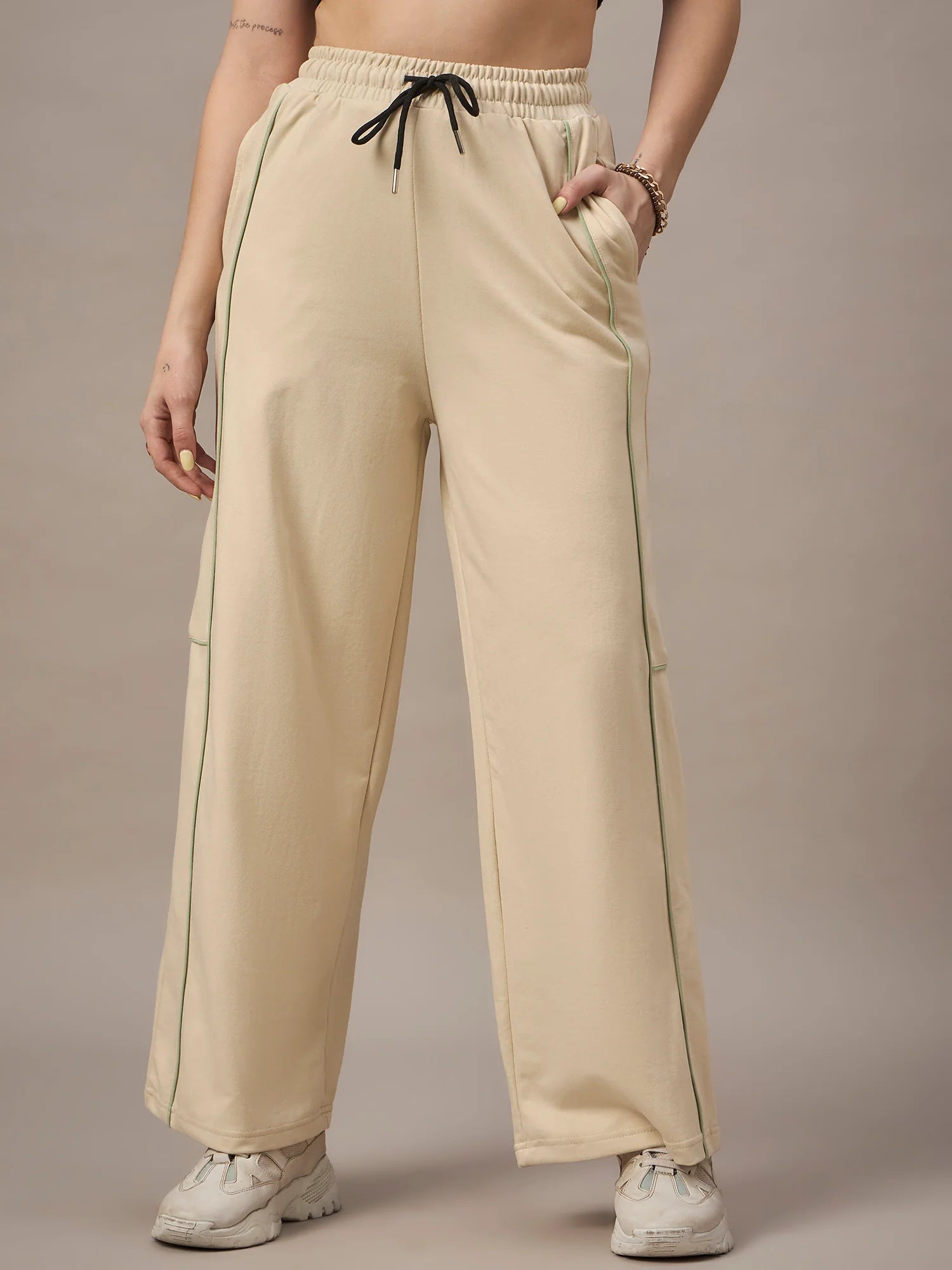 Women Dark Beige Trackpants