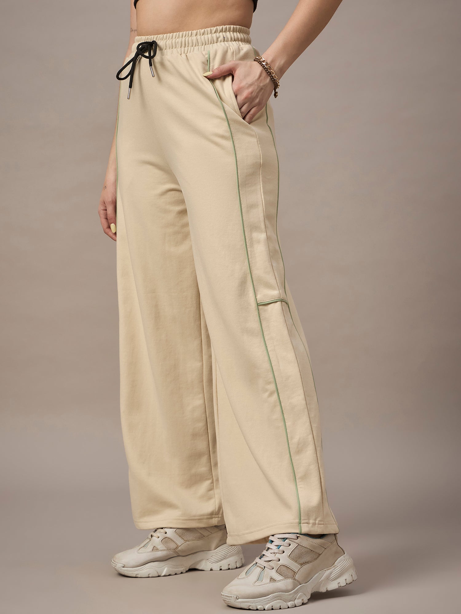 Women  Beige Trackpants