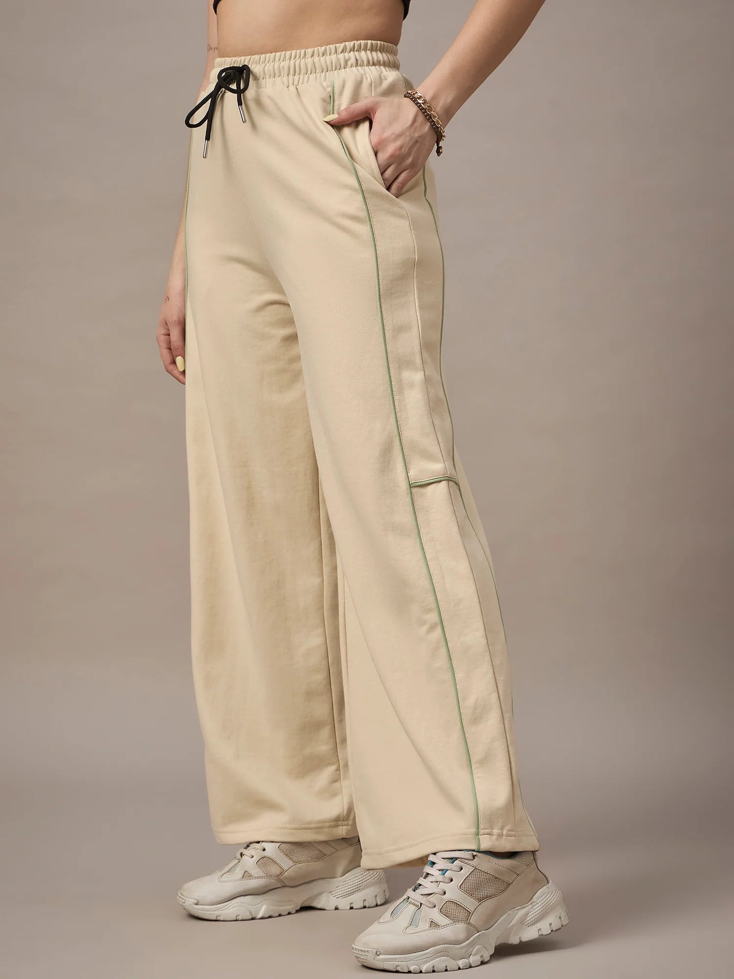 Women Dark Beige Trackpants