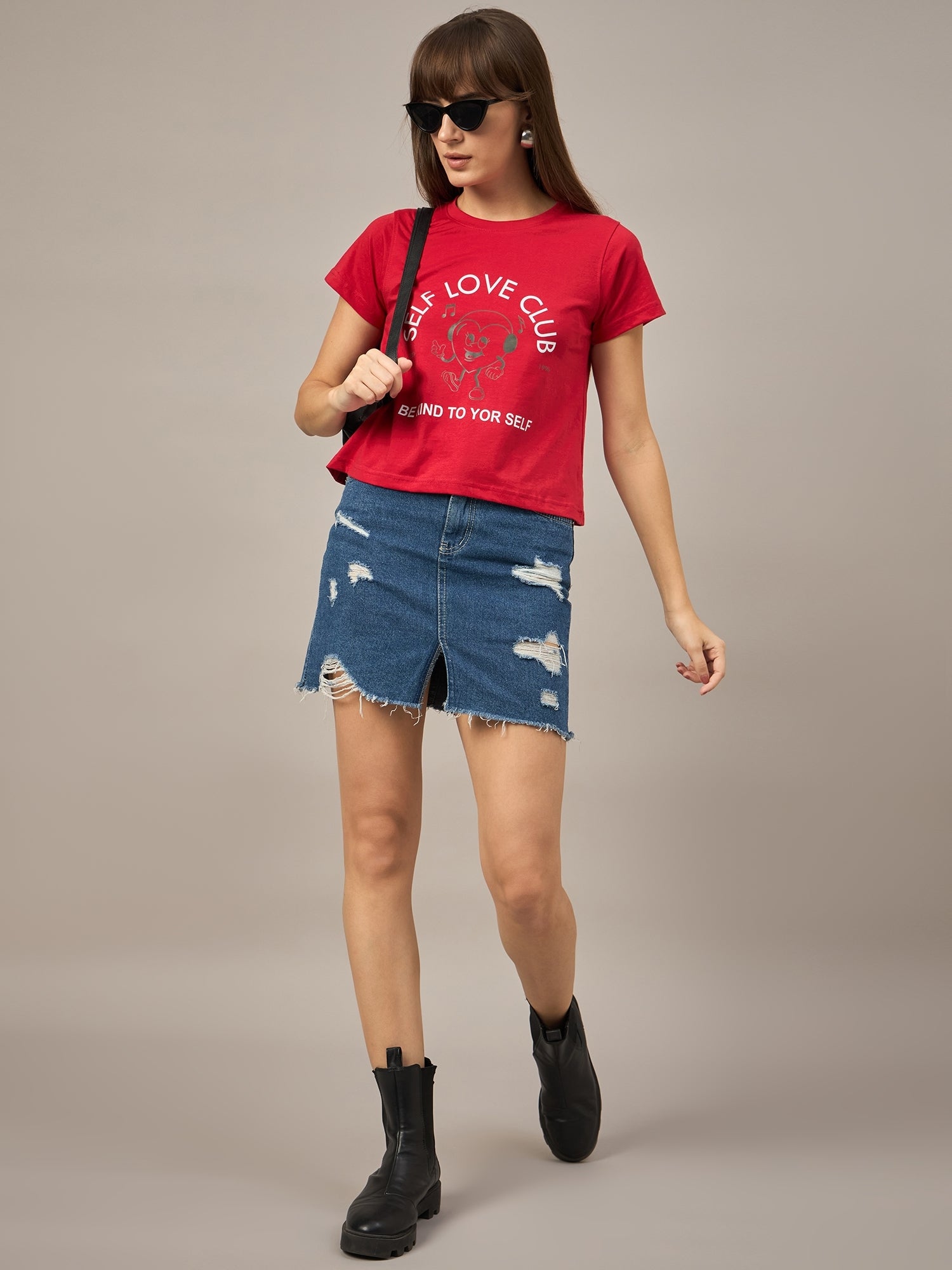 WOMEN PRINTED REGULAR FIT TSHIRT - Reprise