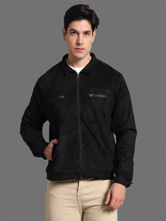Black Mens Suede Jacket