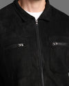 Black Mens Suede Jacket
