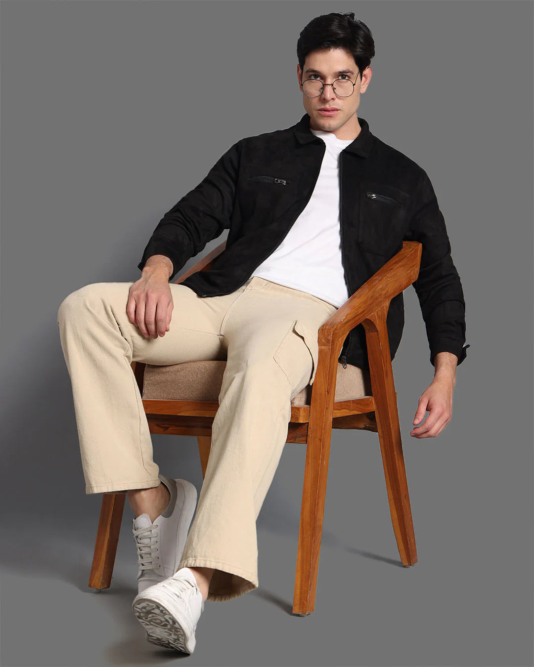 Men Black Mens Suede Jacket - Reprise