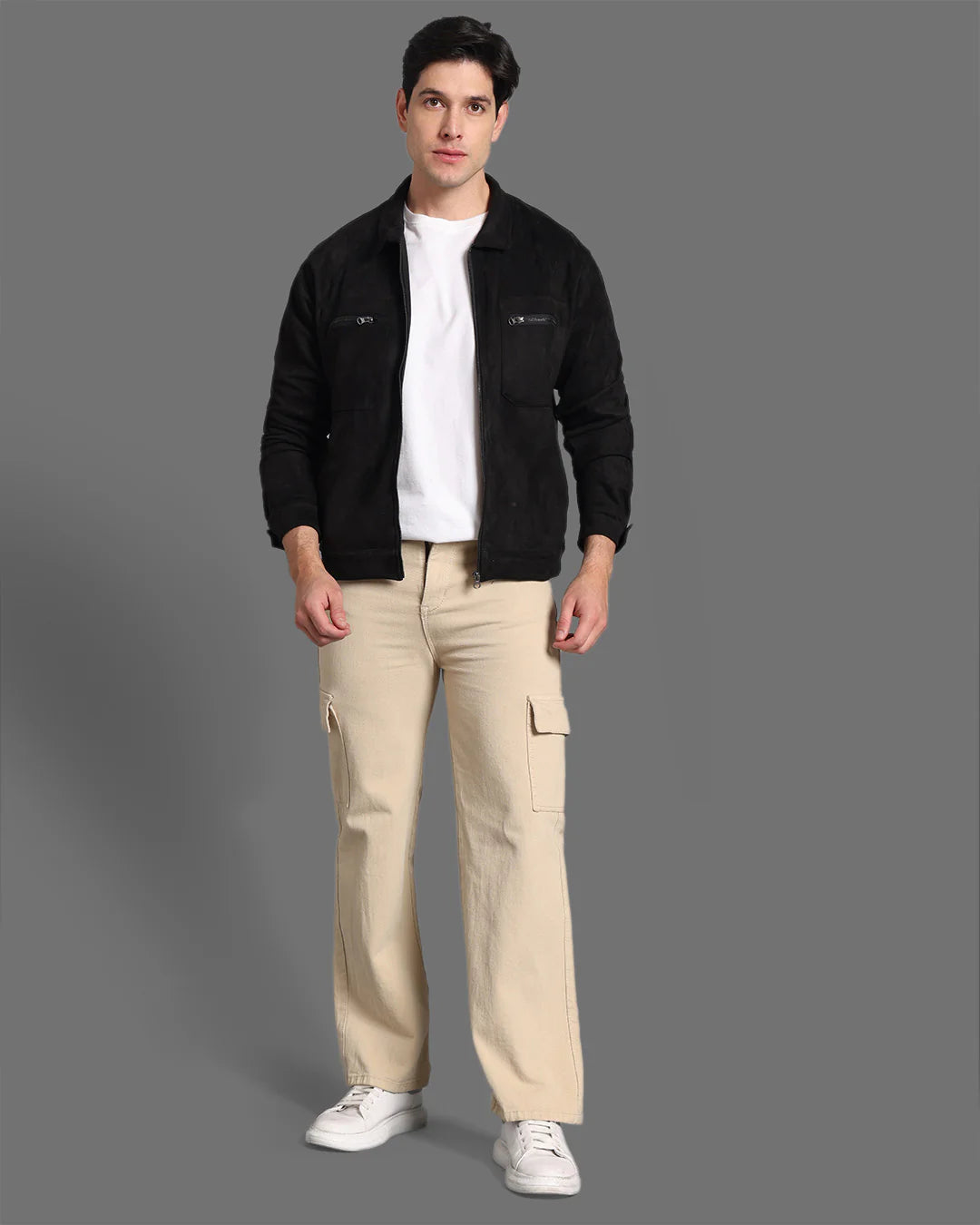 Men Black Mens Suede Jacket - Reprise