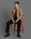 Mens Suede Jacket Tan