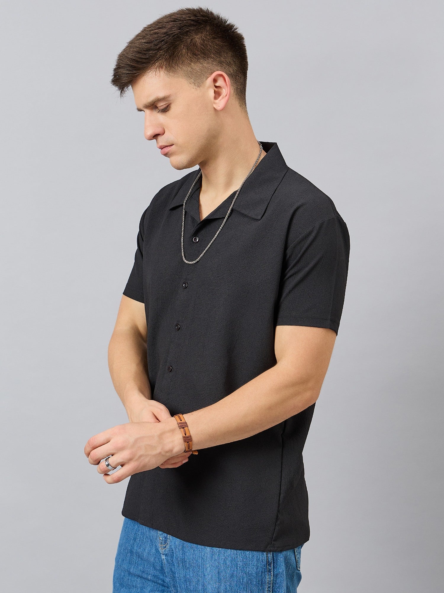 Regular Fit Spread Collar Shirt - Reprise