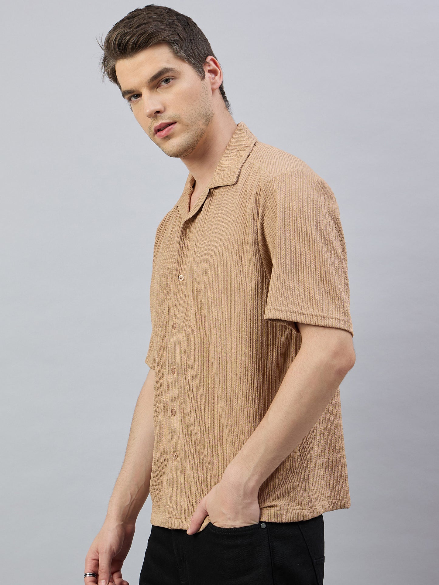 Men Casual Shirt Beige - Reprise