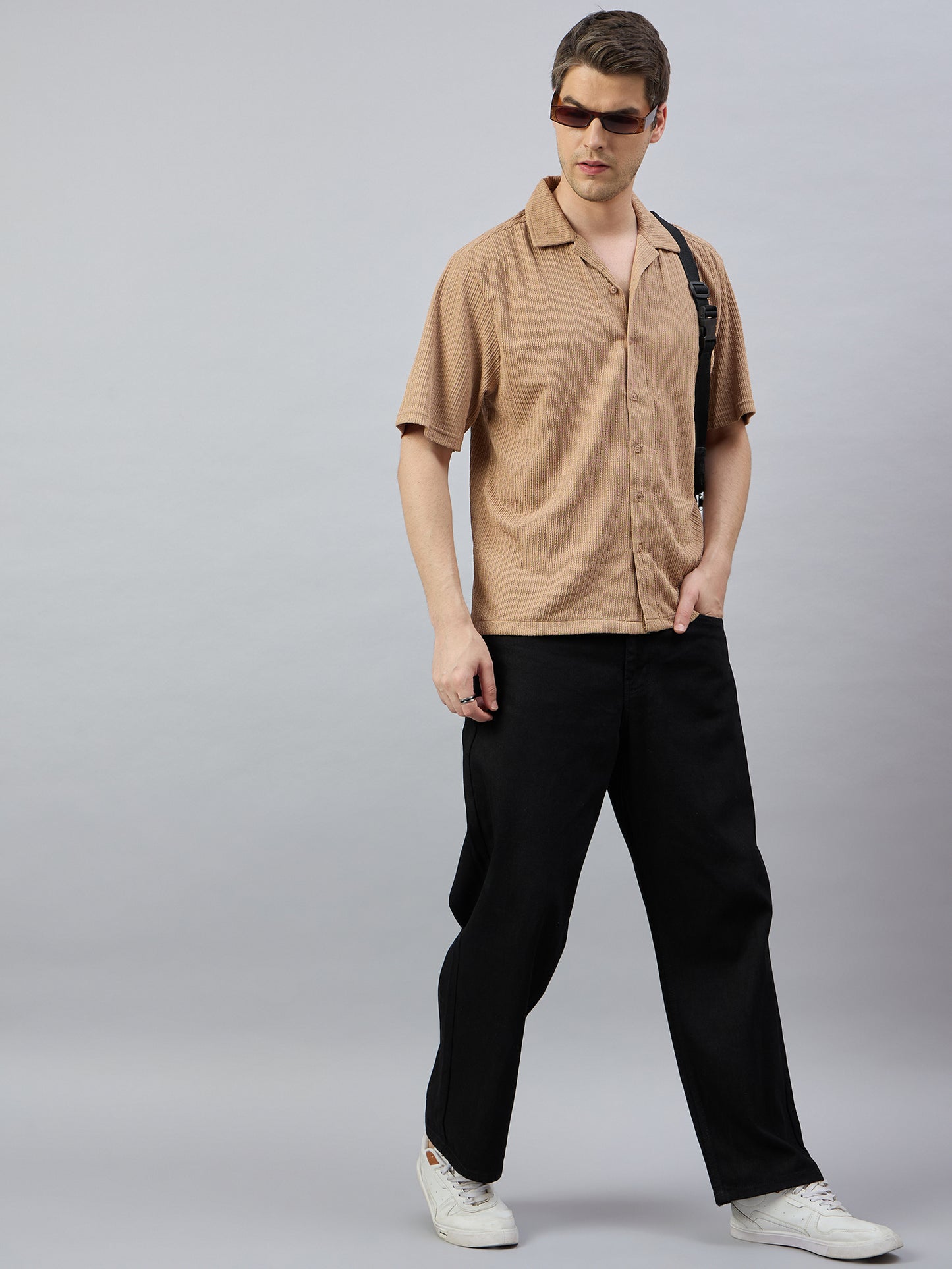 Men Casual Shirt Beige - Reprise