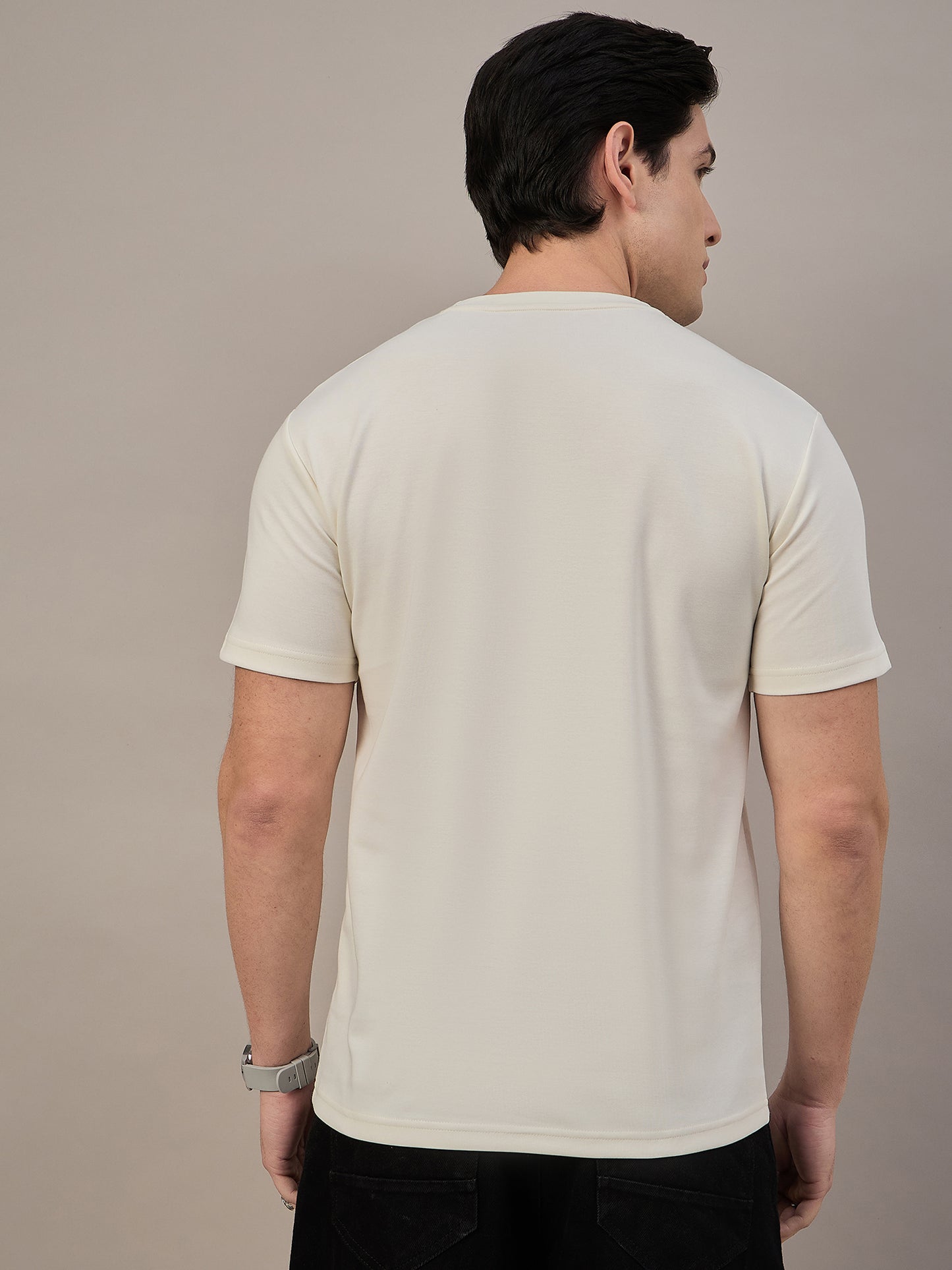 Mens Round Neck T-shirt off White
