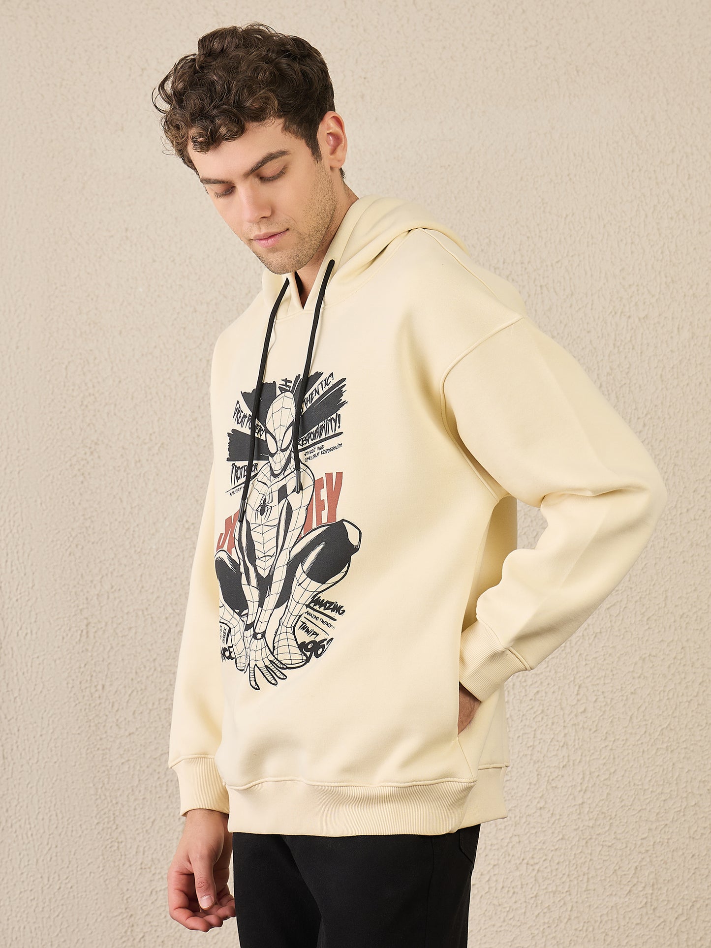 Reprise X Spiderman Oversize Cream Hoodie