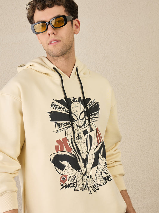 Reprise X Spiderman Oversize Cream Hoodie
