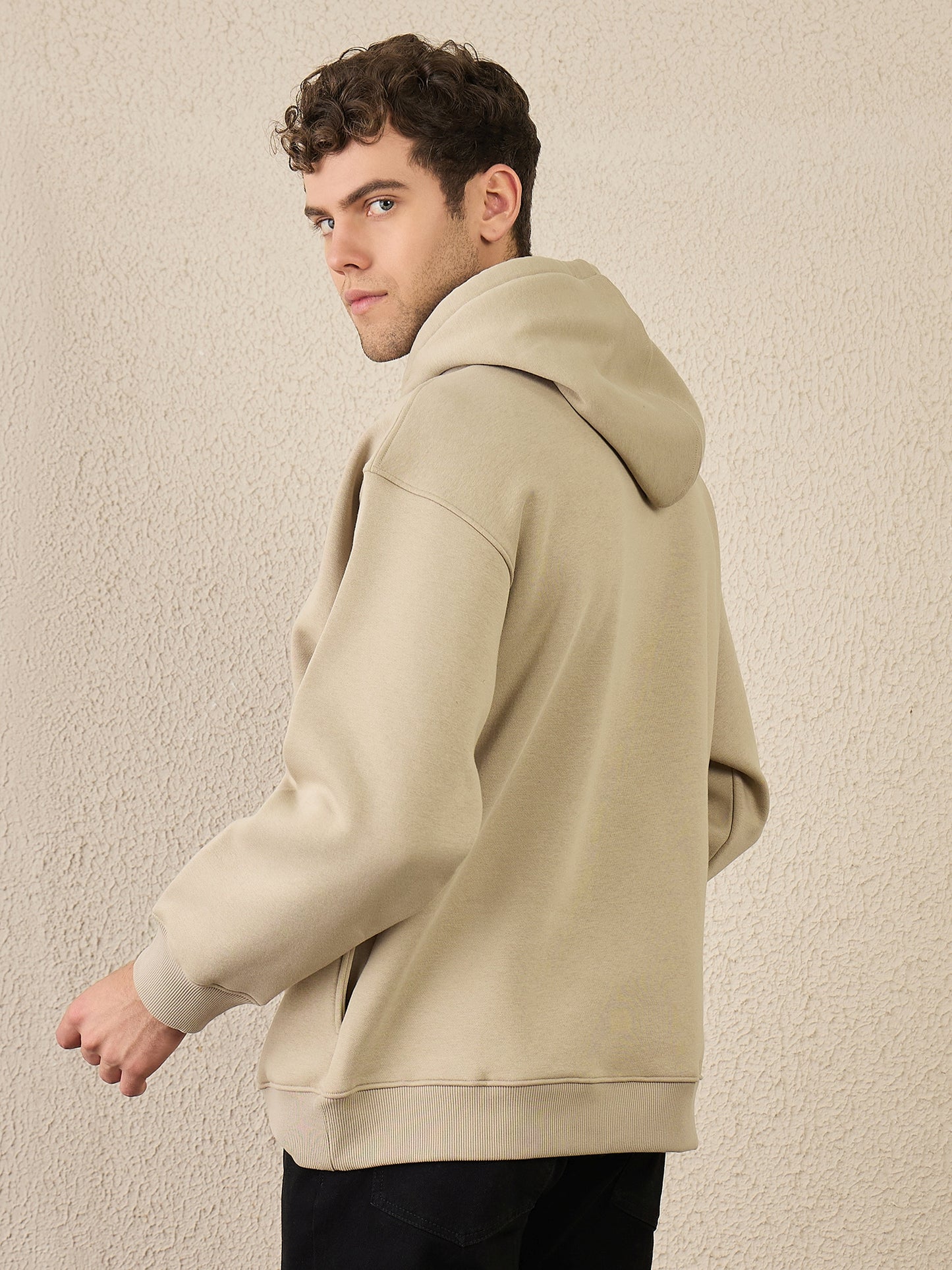 Reprise X Punisher  Beige Oversize Printed Hoodie