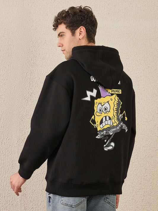 Reprise x Spongebob Oversize Printed Black Hoodie