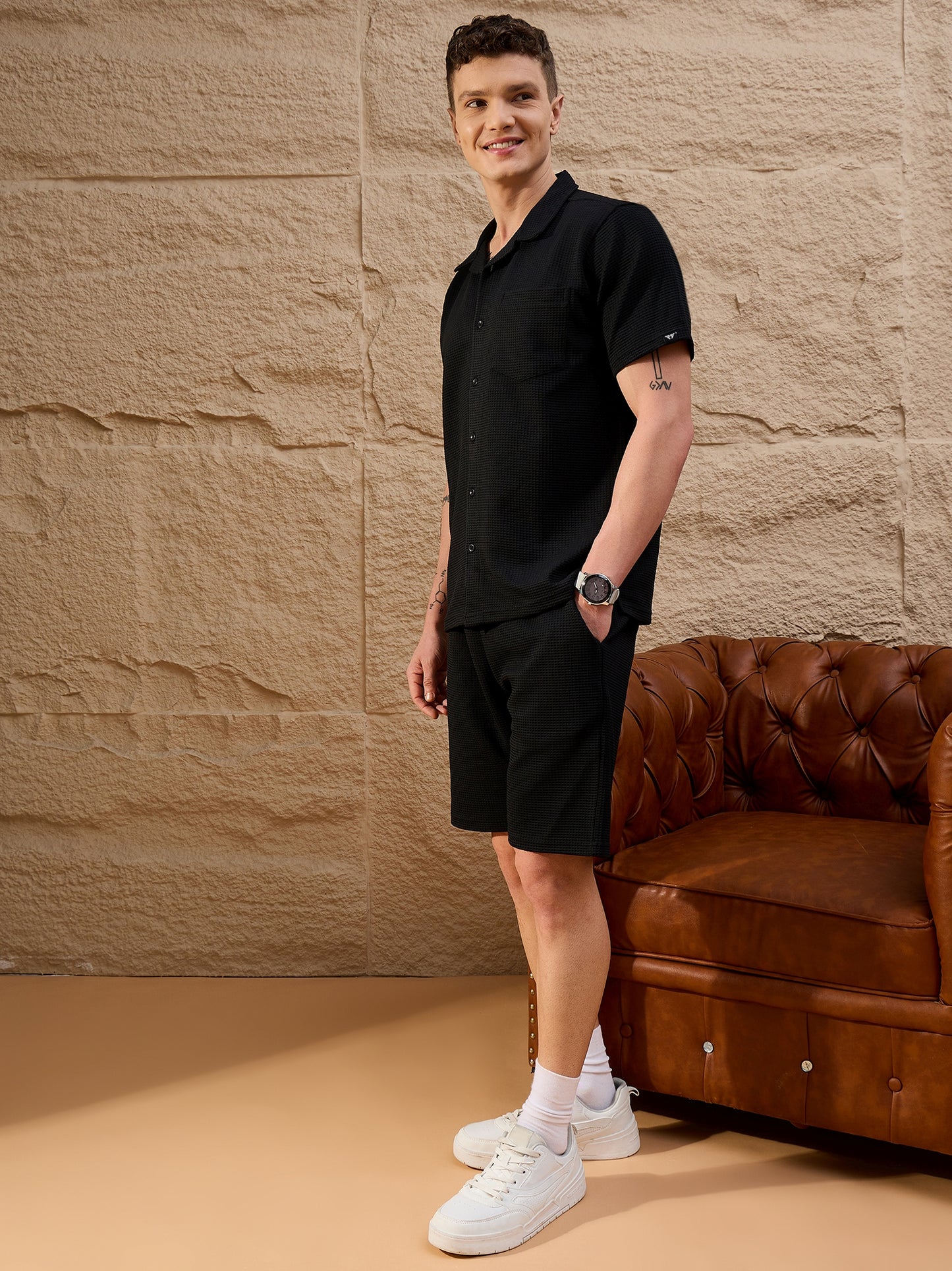 Men Co-ord Set Black