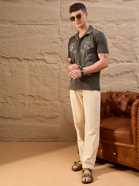Men Shirt Olive
