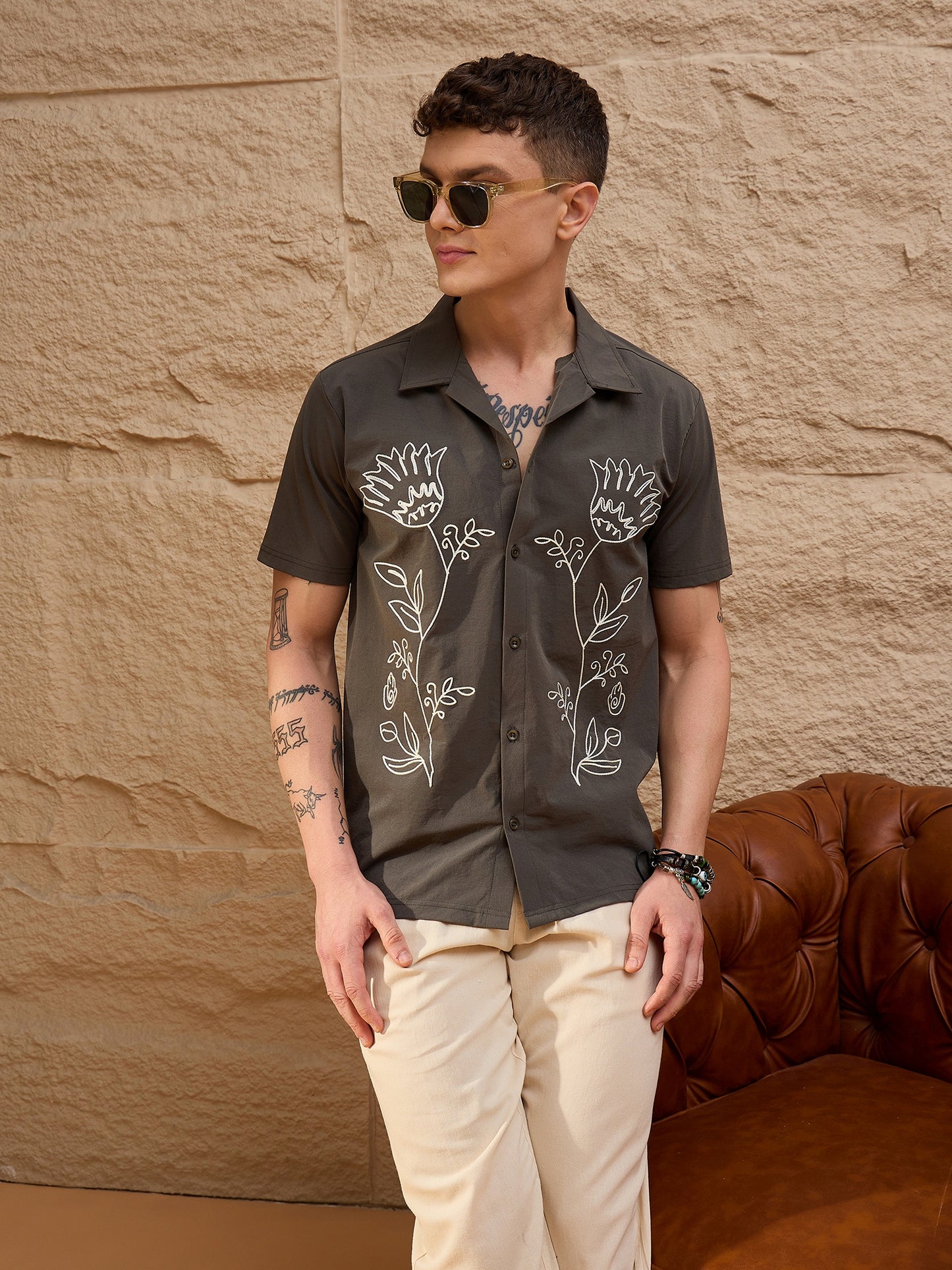 Men Shirt Olive