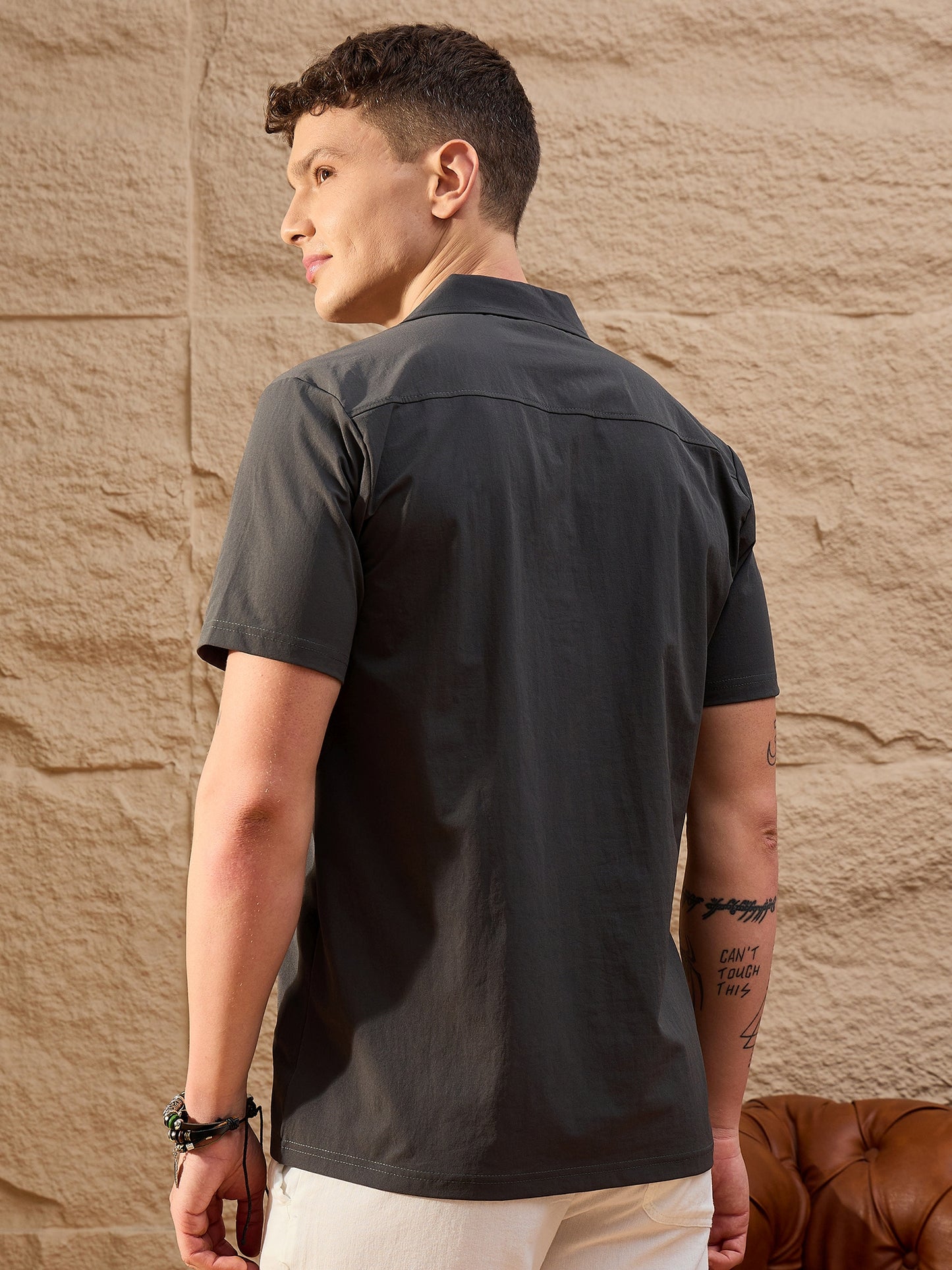 Men Shirt Grey