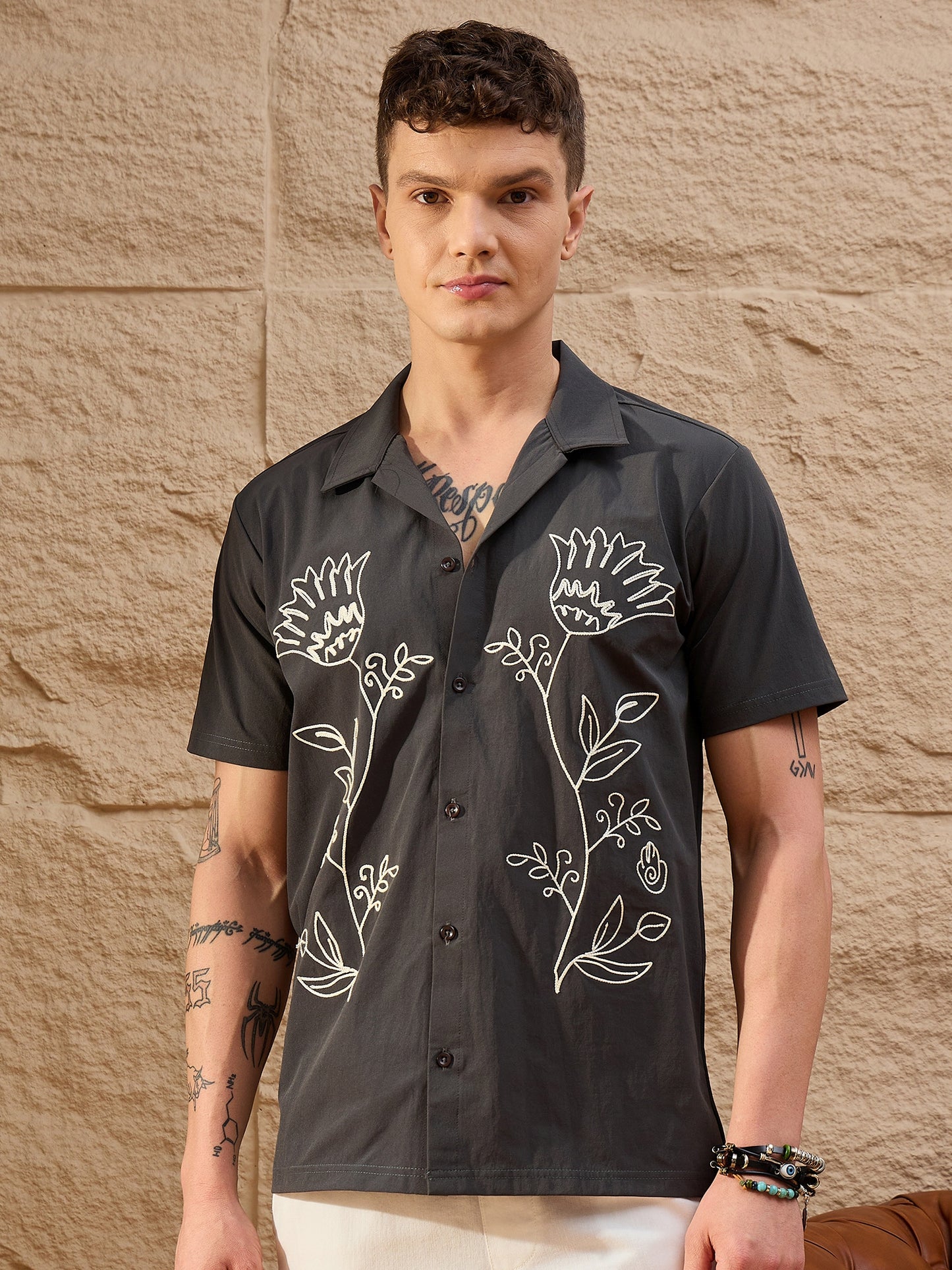 Men Shirt Grey