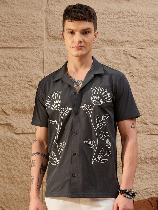 Men Shirt Grey