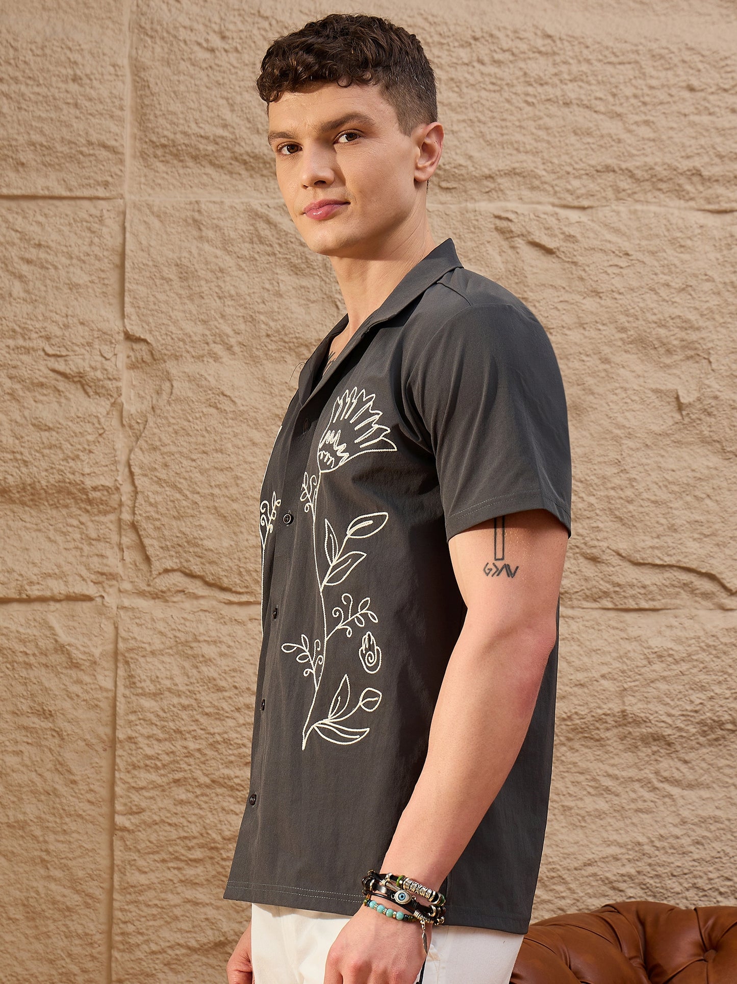 Men Shirt Grey