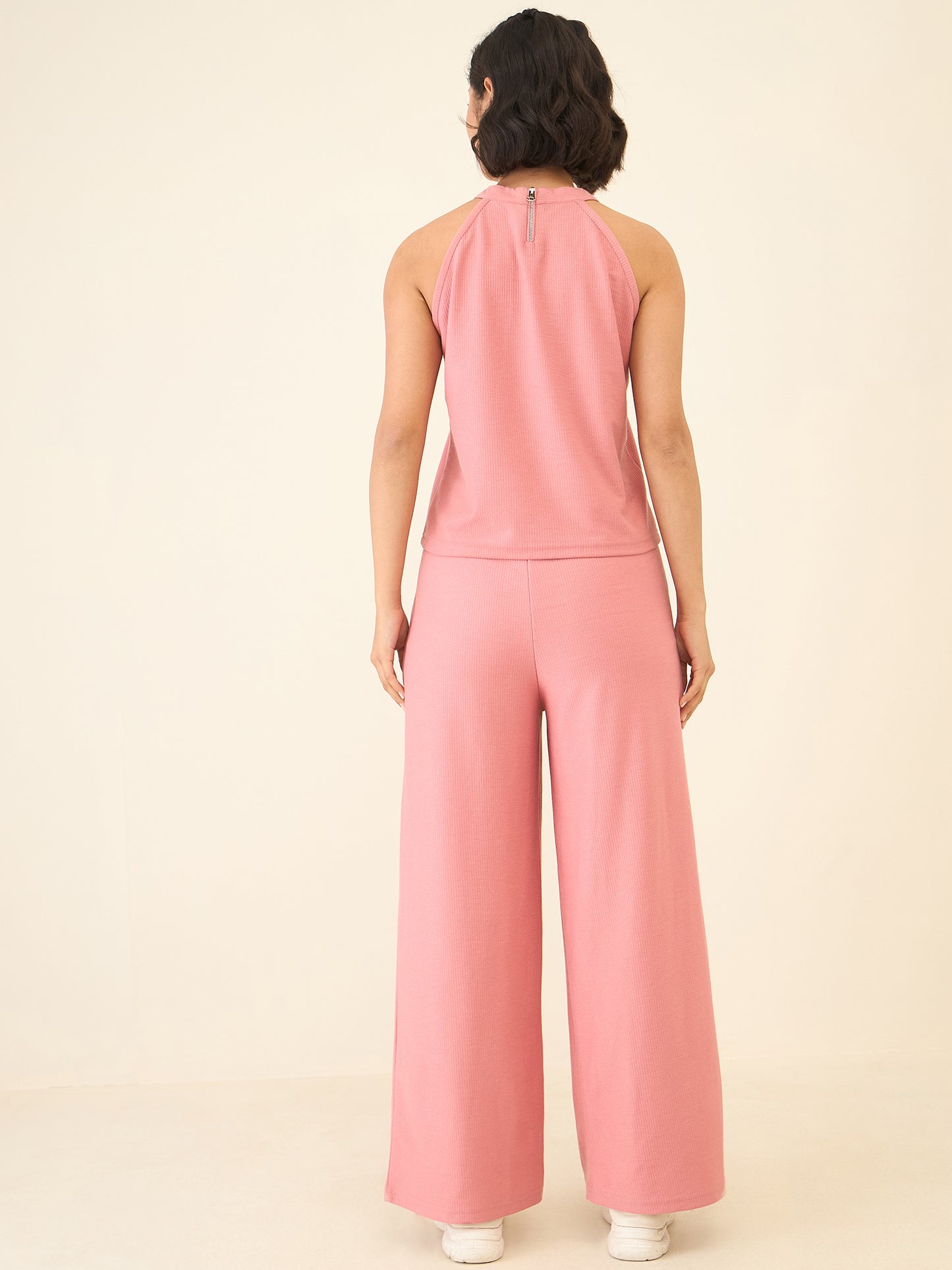 Co-ord Set Top Sleeveless Crop Top with Plazzo