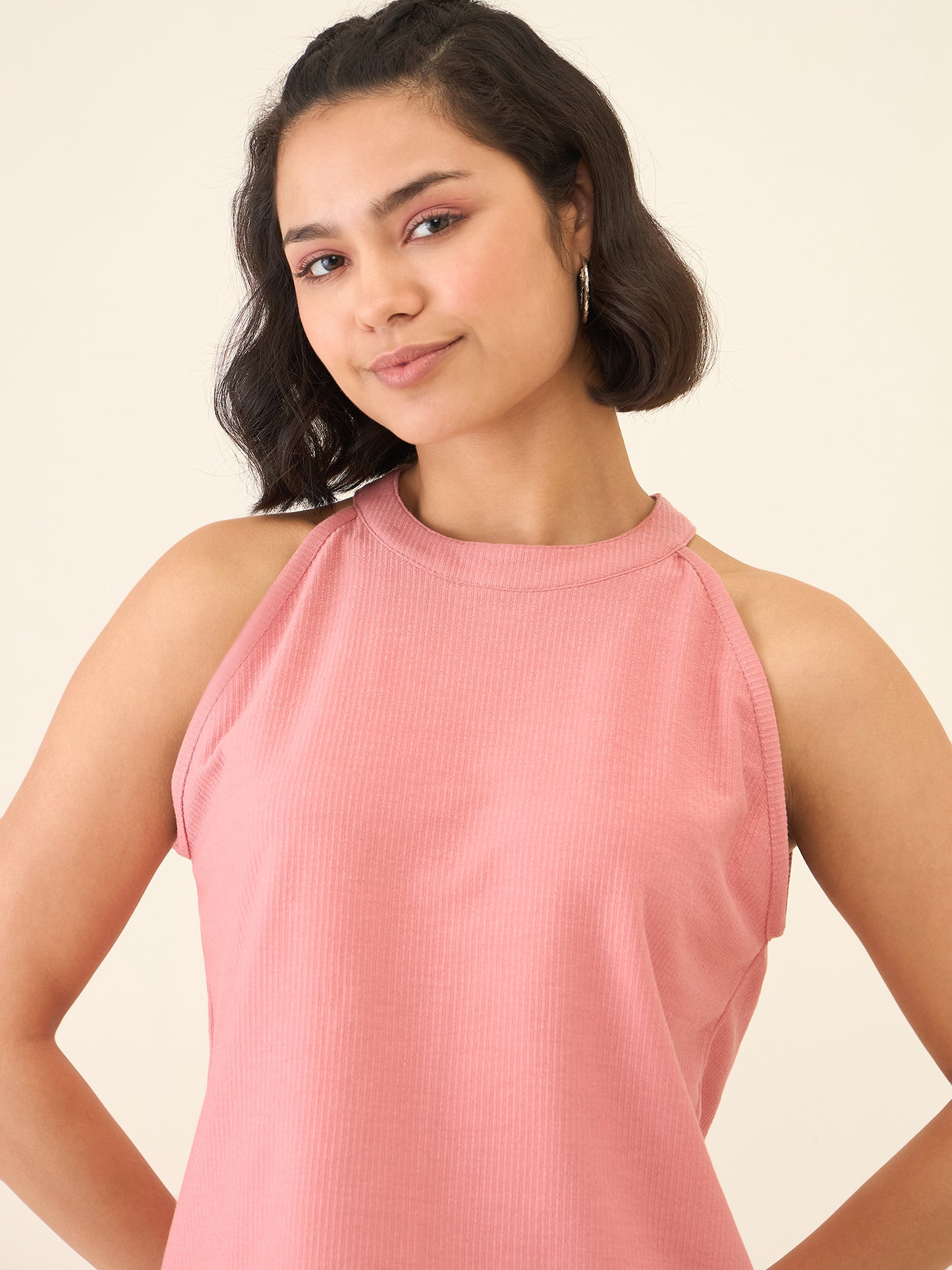 Co-ord Set Top Sleeveless Crop Top with Plazzo