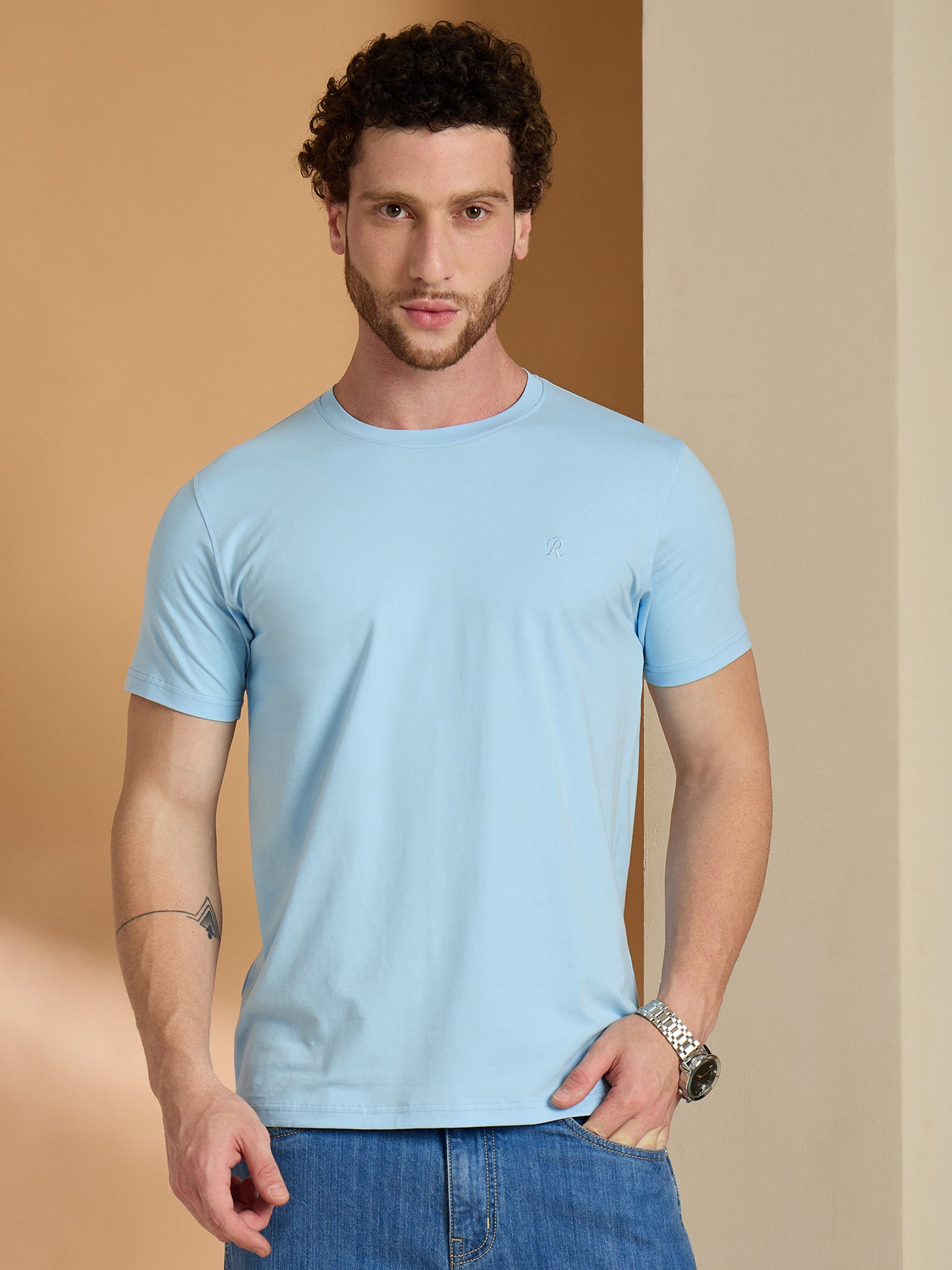 Solid Round Neck Tshirt