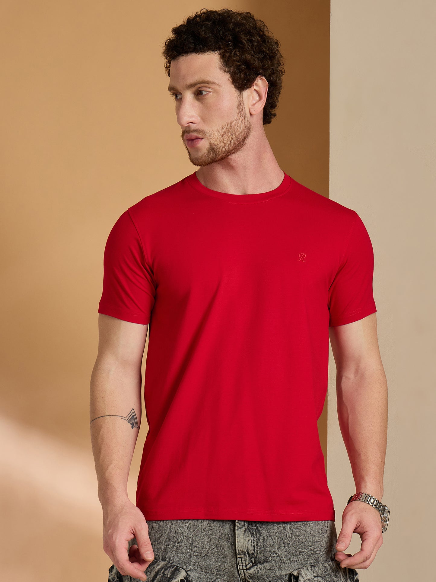 Solid Round Neck Tshirt