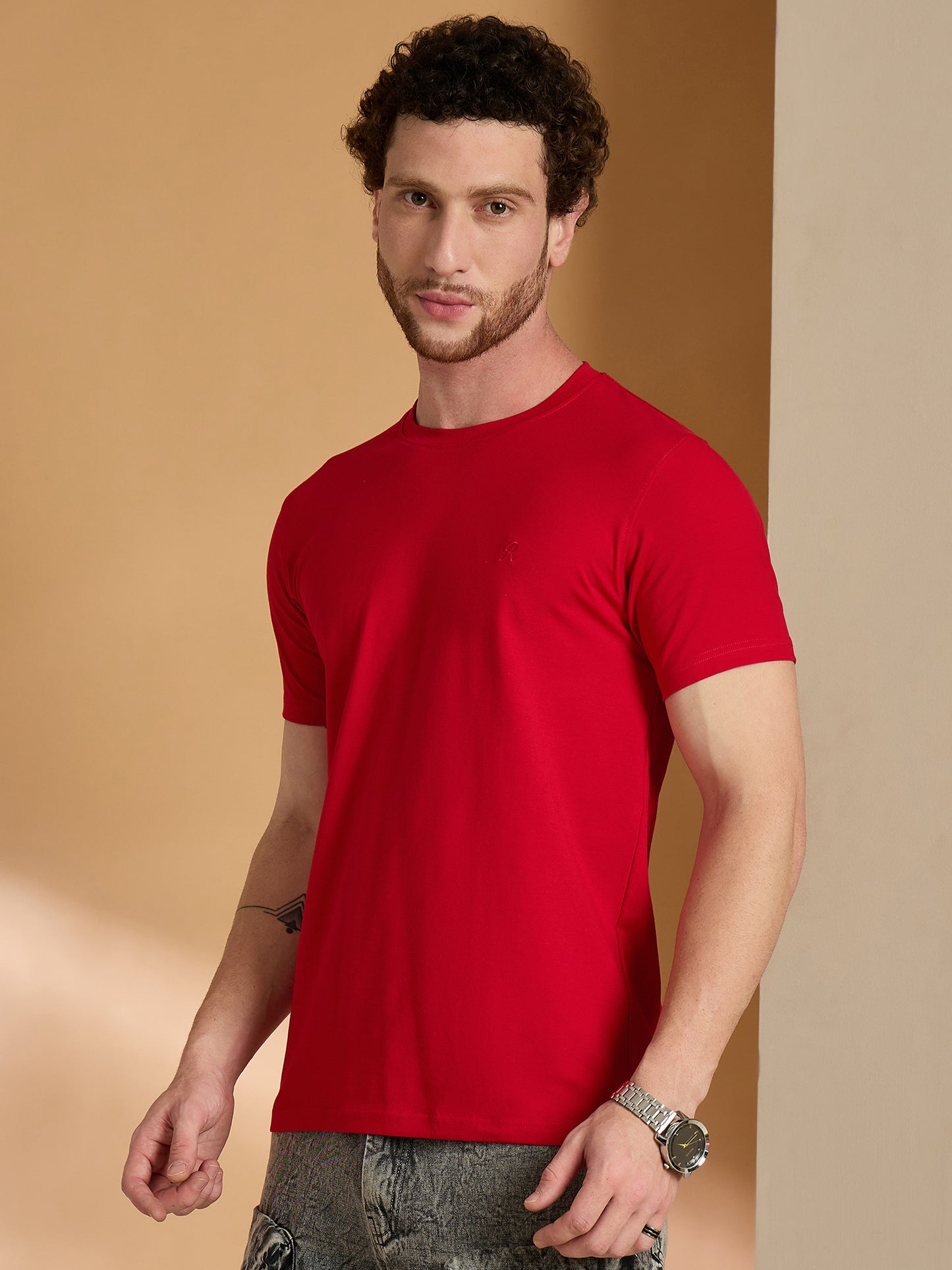 Solid Round Neck Tshirt