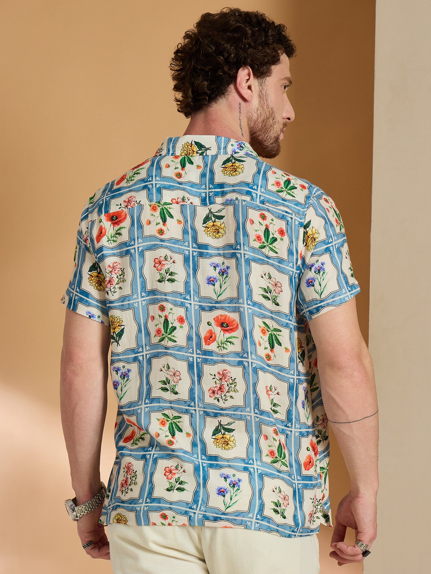 Self Design Printed Half Sleeve Shirt