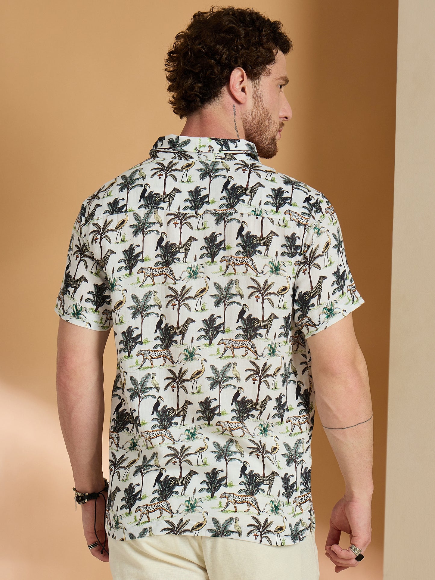 Self Design Printed Half Sleeve Shirt