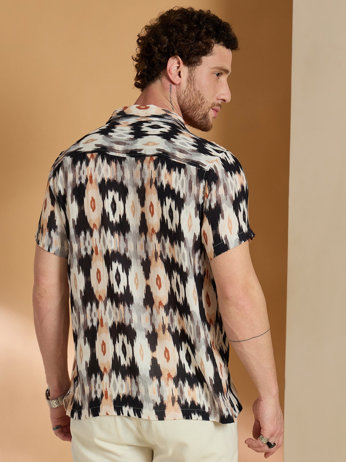 Self Design Printed Half Sleeve Shirt