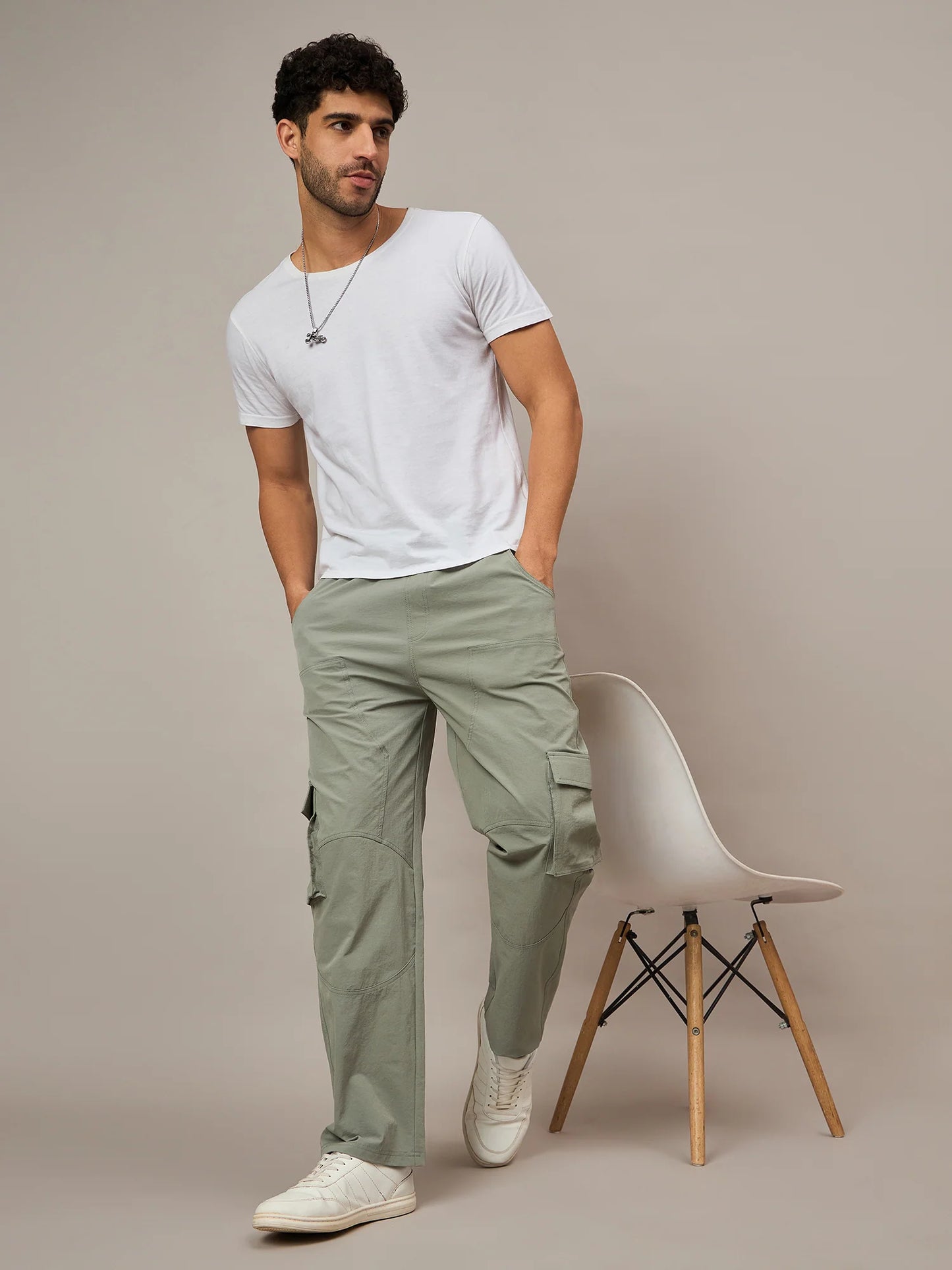 Men Baggy Pants Green