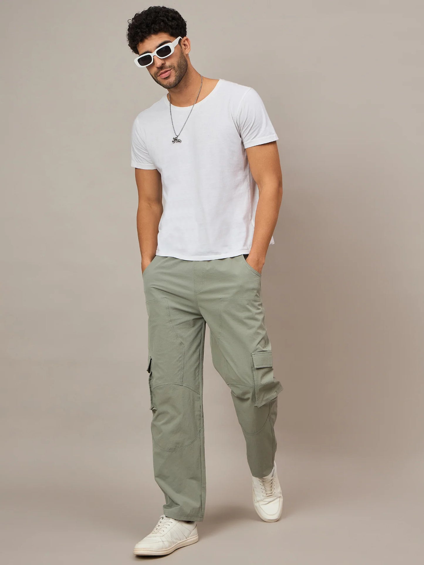 Men Baggy Pants Green