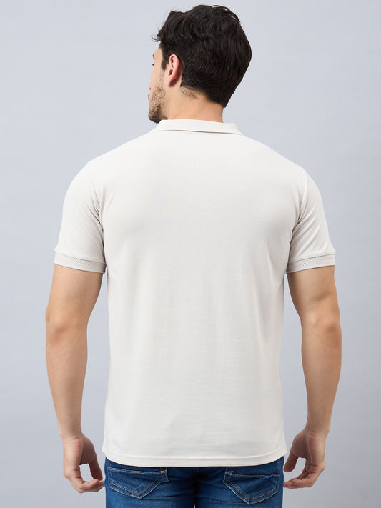 Men's Cream Cotton Polos - Reprise