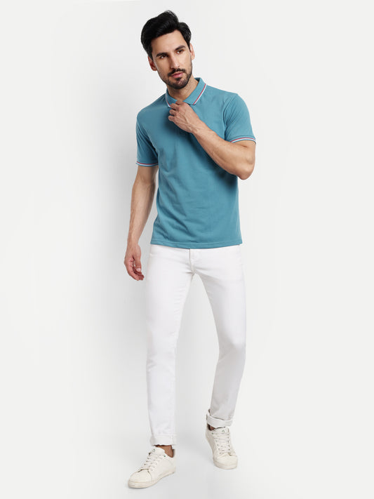 Blue Solid Polo Shirt - Reprise
