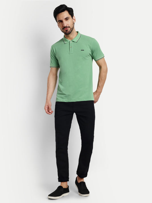Green Solid Polo Shirt - Reprise