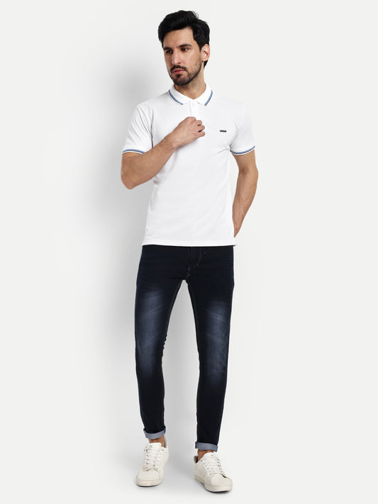 White Solid Polo Shirt - Reprise