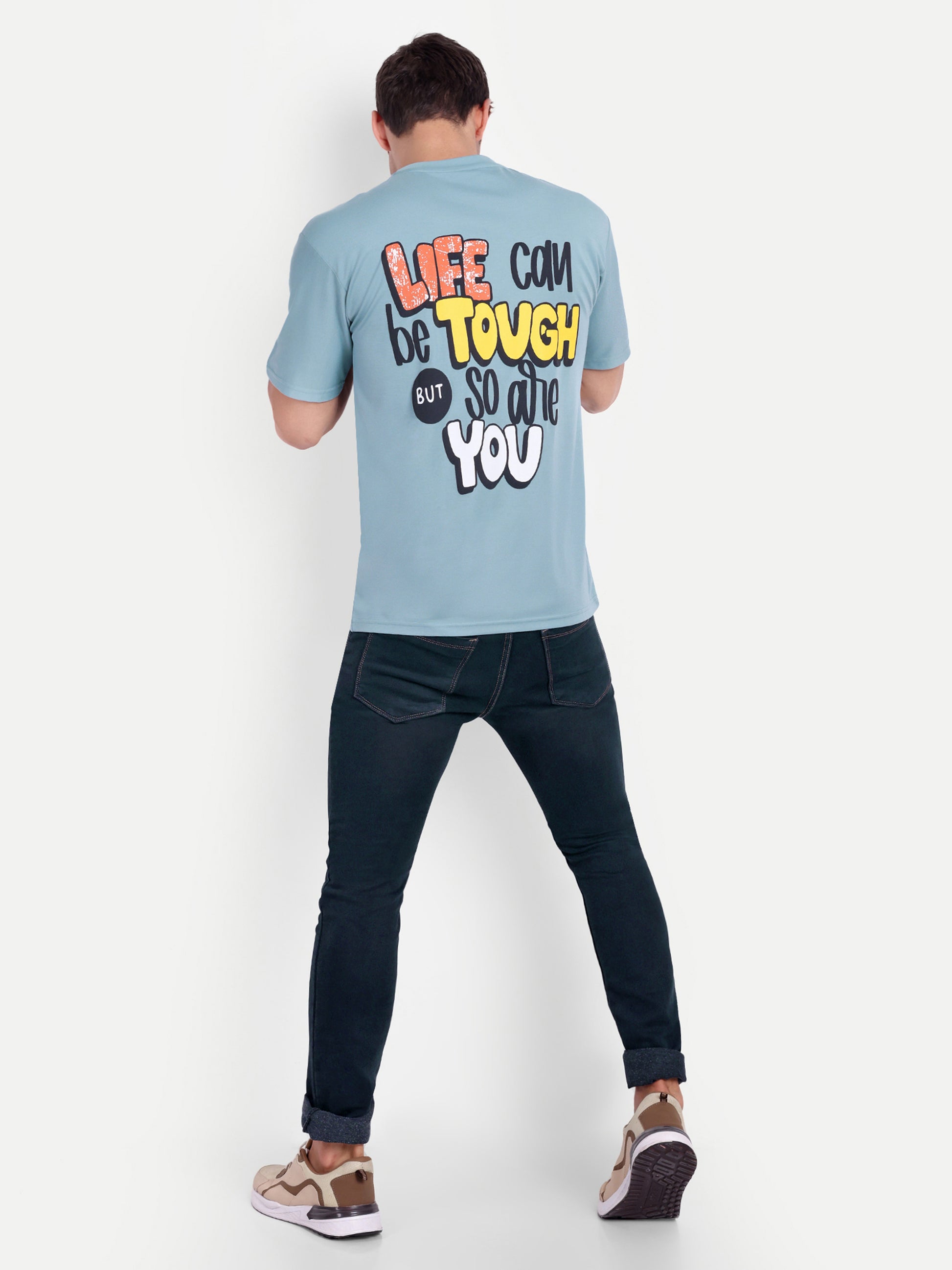 Men Printed Oversized Round Neck Drop Shoulder T-shirt - Reprise