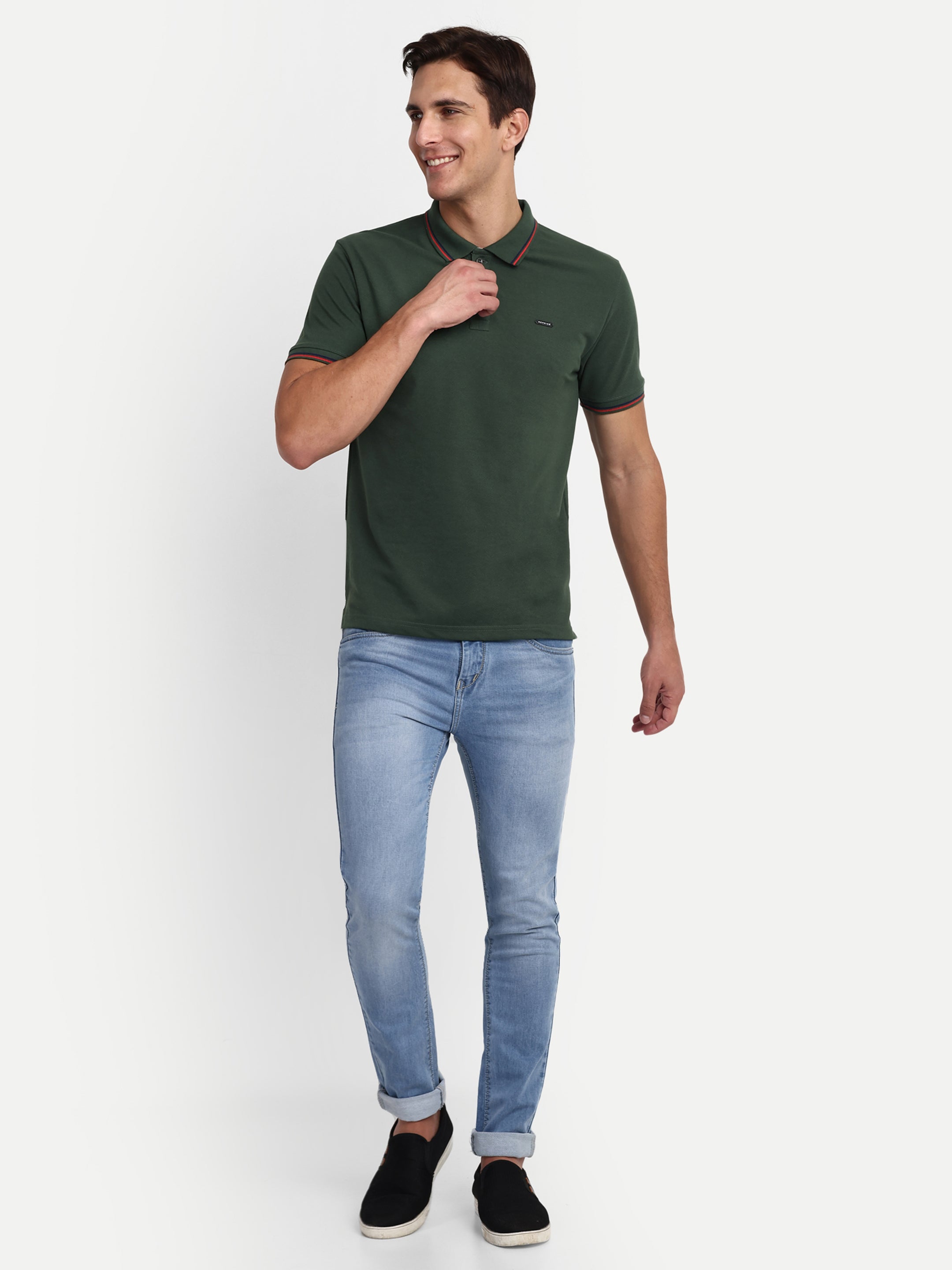Khaki Solid Polo Shirt - Reprise