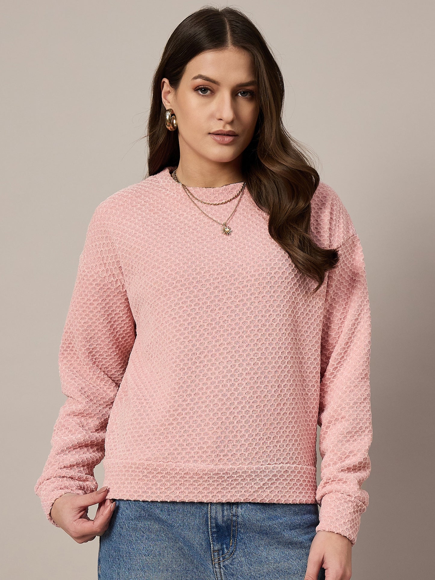 PinkVelour Sweatshirt