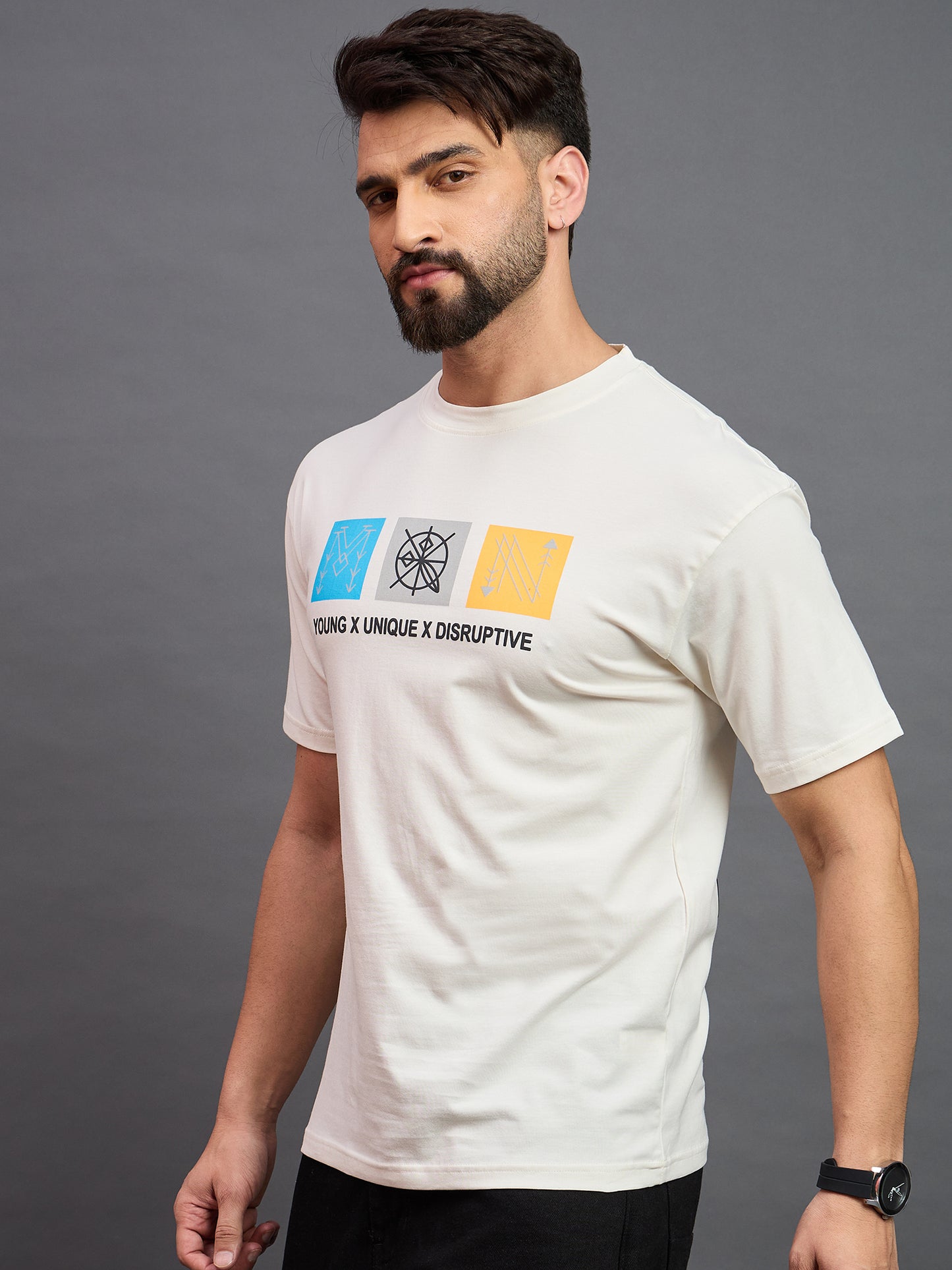 Off-White Oversized Drop-Shoulder T-Shirt for Men