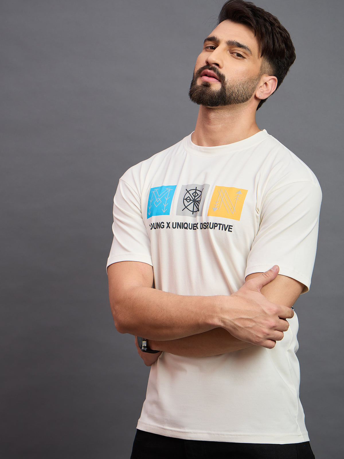 Off-White Oversized Drop-Shoulder T-Shirt for Men
