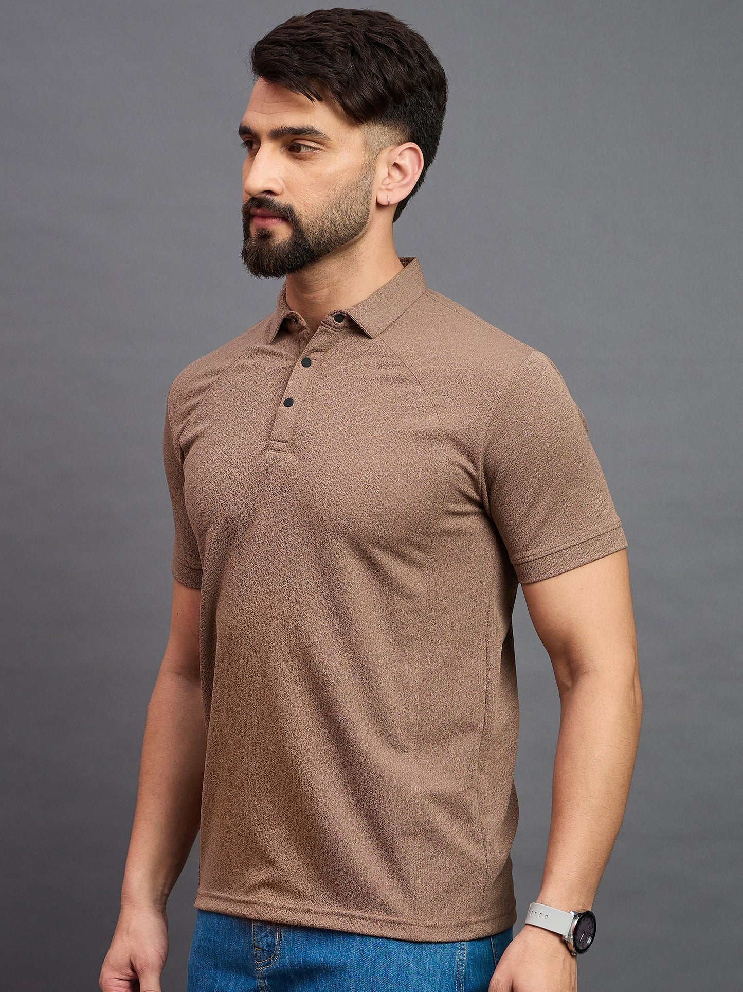 Mens Polo Light Brown