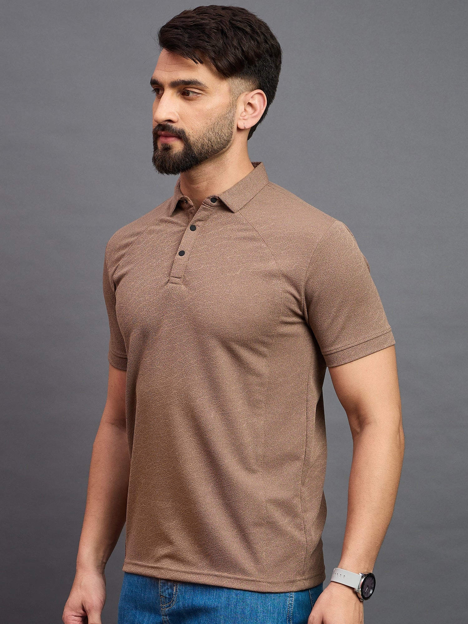 Mens Polo Light Brown