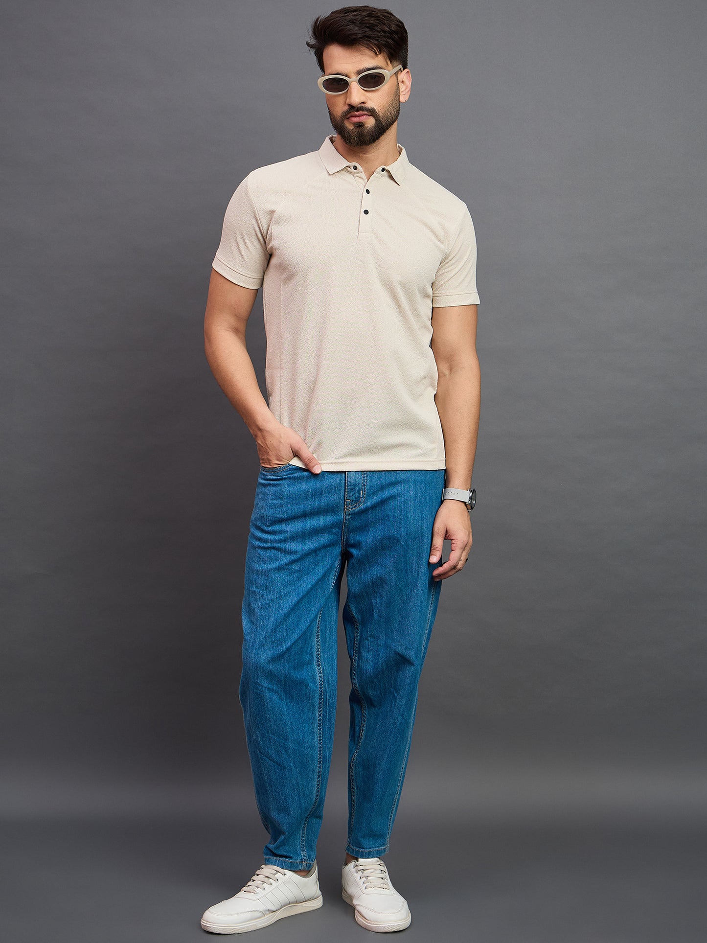 Mens Polo Cream